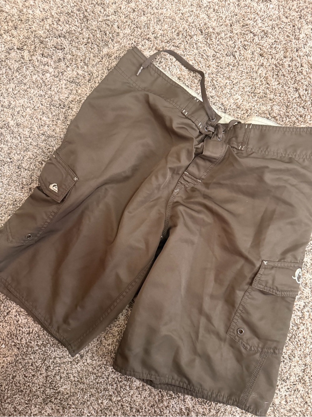 Quiksilver Brown Cargo Board Shorts